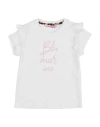 Miss Blumarine Toddler Girl T-shirt White Size 3 Cotton, Elastane In White