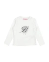 Miss Blumarine Babies'  Toddler Girl T-shirt White Size 4 Cotton, Elastane