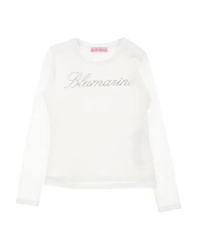 Miss Blumarine Babies'  Toddler Girl T-shirt White Size 6 Polyamide, Cotton, Elastane