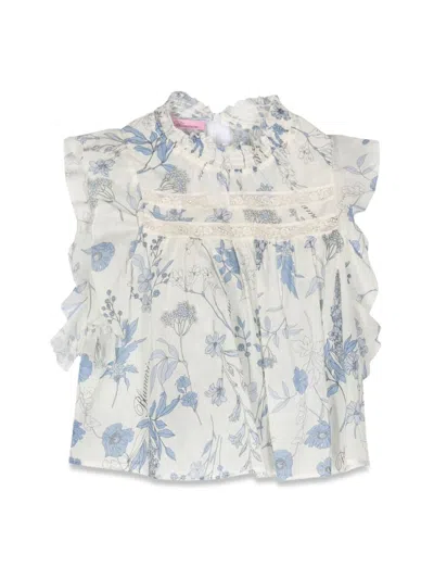 Miss Blumarine Top Flowers In Multi