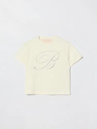 Miss Blumarine Kids' Tシャツ  ボーイ カラー ナチュラル In Neutral