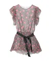 Miss Blumarine Tuta Bambina In Viscosa Con Stampa Animalier In Gray