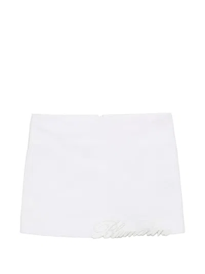 Miss Blumarine Kids' Zip Skirt In White