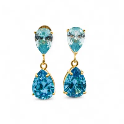 Miss Cecilia Women's Ariel Sea Blue Earrings
