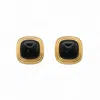 Miss Cecilia Women's Black / Gold Midnight Luxe Ear Studs