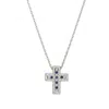 Miss Cecilia Women's Blue The Twin Cross Necklace