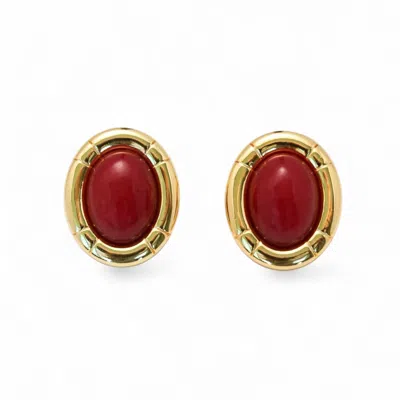 Miss Cecilia Women's Camille Studs In Red