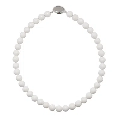 Miss Cecilia Women's Clio Bead Necklace White