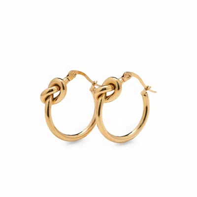 Miss Cecilia Women's Gold Ashley Knot Hoops