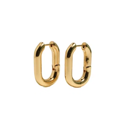 Miss Cecilia Women's Gold Bold Link Hoops