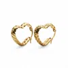 Miss Cecilia Women's Gold Braid Heart Hoops In Gold