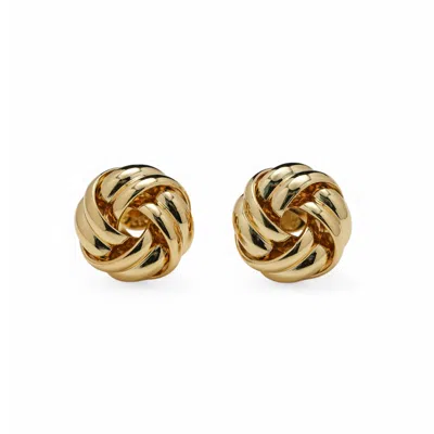 Miss Cecilia Women's Gold Button Ear Studs