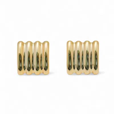 Miss Cecilia Women's Gold Classic Bar Studs
