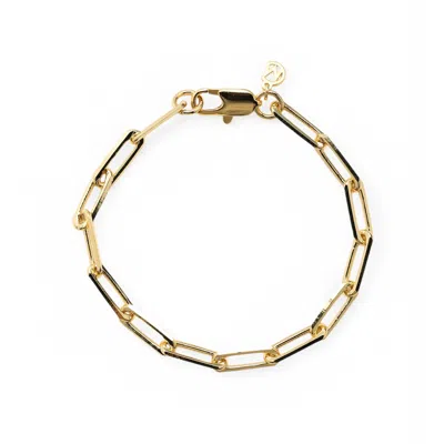 Miss Cecilia Women's Gold Classic Paperclip Chain Bracelet