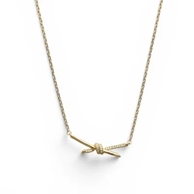 Miss Cecilia Women's Gold Colette Knot Necklace