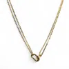 Miss Cecilia Women's Gold Eternal Chain Link Necklace