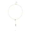 Miss Cecilia Women's Gold Grace Adjustable Double Pearl Chain Necklace In Gold