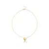Miss Cecilia Women's Gold Iris Love Heart Necklace In Gold