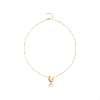 Miss Cecilia Women's Gold Iris Love Heart Necklace