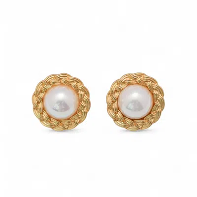 Miss Cecilia Women's Gold Margaux Pearl Studs