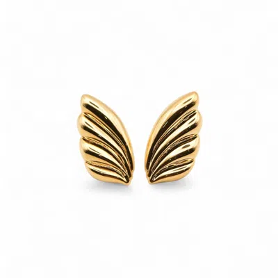 Miss Cecilia Women's Gold Muse Wing Earrings