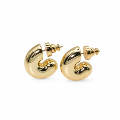 Miss Cecilia Women's Gold Puffy Hoops
