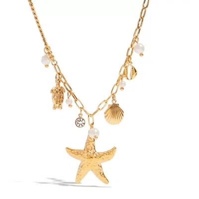 Miss Cecilia Women's Gold Seaside Charm Necklace