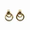 Miss Cecilia Women's Gold Statement Twisted Ear Studs