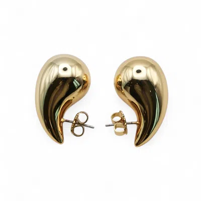 Miss Cecilia Women's Gold Teardrop Ear Studs