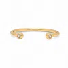 Miss Cecilia Women's Gold Twin Spark Cuff Bangle In Gold