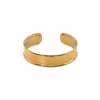 Miss Cecilia Women's Molten Gold Cuff Bangle Bracelet
