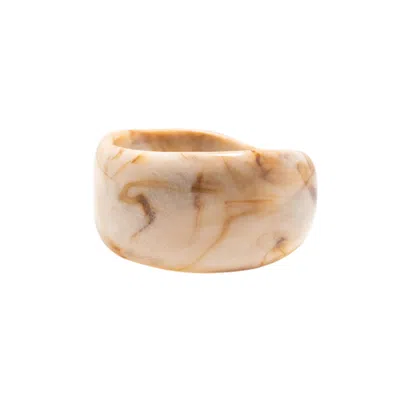 Miss Cecilia Women's Neutrals Molten Marble Bangle Beige