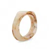 Miss Cecilia Women's Neutrals Sculpted Square Bangle In Beige In Sand