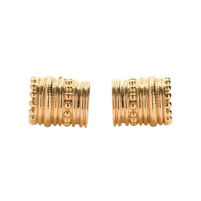 Miss Cecilia Women's Orbis Studs In Gold In Neutral