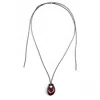 Miss Cecilia Women's Oval Pebble Cord Necklace Red In Red