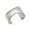 Miss Cecilia Women's Silver Arc Cuff Bangle In Silver