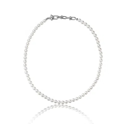 Miss Cecilia Women's Silver Blake Pearl Necklace
