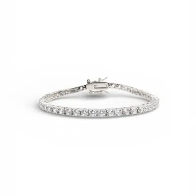 Miss Cecilia Women's Silver Classic Tennis Bracelet In Metallic
