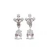 Miss Cecilia Women's Silver Crystal Earrings In Silver