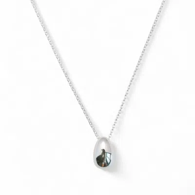 Miss Cecilia Women's Silver Egg Necklace