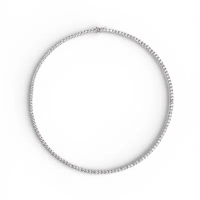 Miss Cecilia Women's Silver Luxe Tennis Necklace