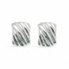 Miss Cecilia Women's Silver Oversized Wave Stud Earrings In Silver