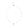 Miss Cecilia Women's Silver Single Pearl Chain Necklace In Silver