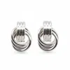 Miss Cecilia Women's Silver Twist  Ear Studs