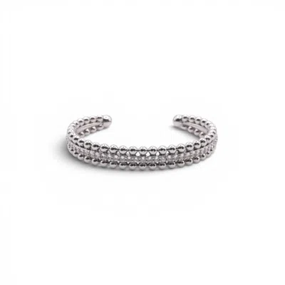 Miss Cecilia Women's The Sloane Cuff Silver In Metallic