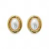 Miss Cecilia Women's White Camille Studs In White