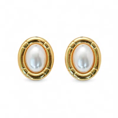 Miss Cecilia Women's White Camille Studs