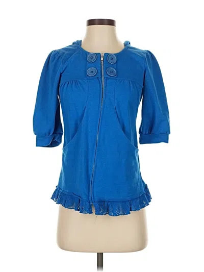 Pre-owned Miss Chievous Zip Up Hoodie In Blue