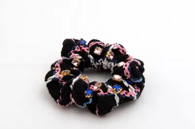 Miss Cicconi Women's Chelsea - Ring Scrunchy - Black Wool