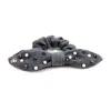 Miss Cicconi Women's Grey / Black Vivienne - Grey Denim Scrunchy With Pearls And Crystals